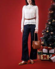 Giày Búp Bê Đông Hải Gót Giả Gỗ Đính Nơ Đôi-G7731-Bò Color1