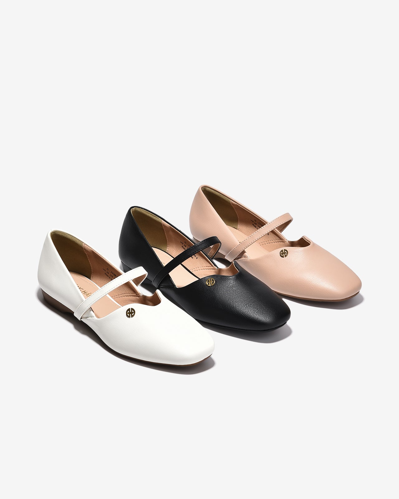 Giày Búp Bê Đông Hải Quai Ngang Khóa Logo-G7736Đen Color1