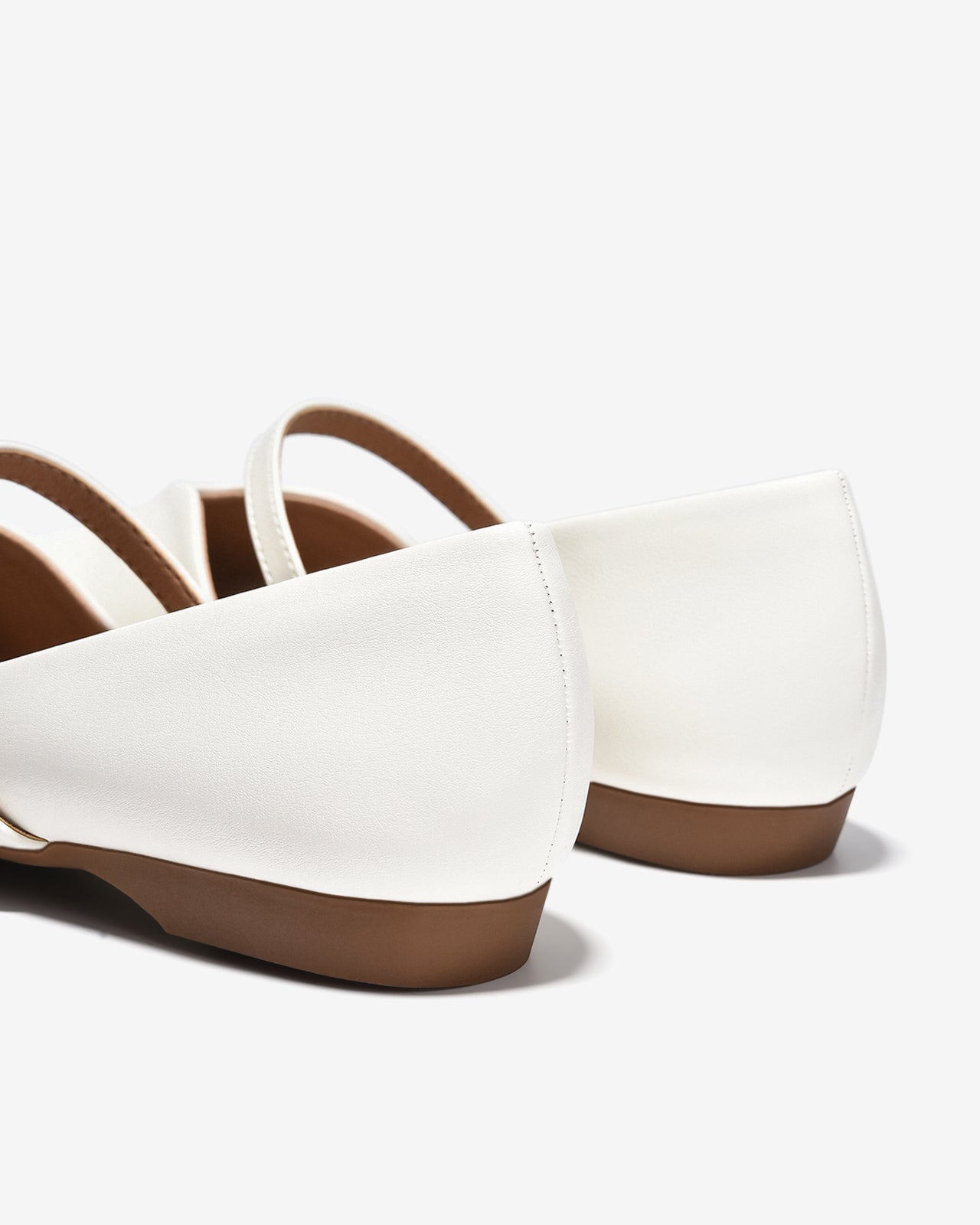 Giày Búp Bê Đông Hải Quai Ngang Khóa Logo-G7736Trắng Color1