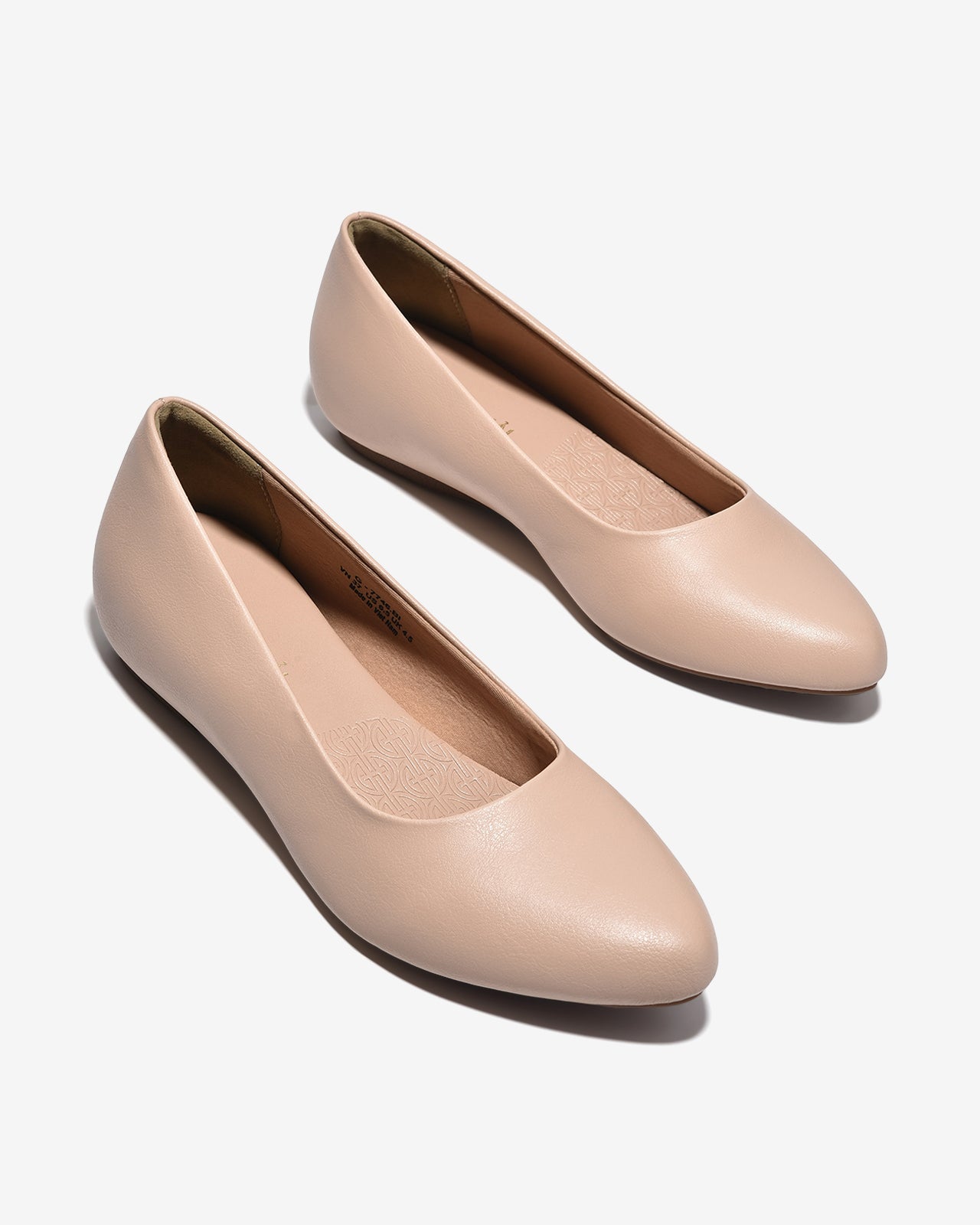 Giày Búp Bê Đông Hải 3cm Mũi Tròn-G7746Hồng Color1