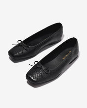 Giày Búp Bê Đông Hải Êm Ái Mũi Vuông Nơ Mảnh-G81W5Đen Color1