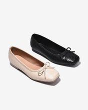 Giày Búp Bê Đông Hải Êm Ái Mũi Vuông Nơ Mảnh-G81W5Đen Color1