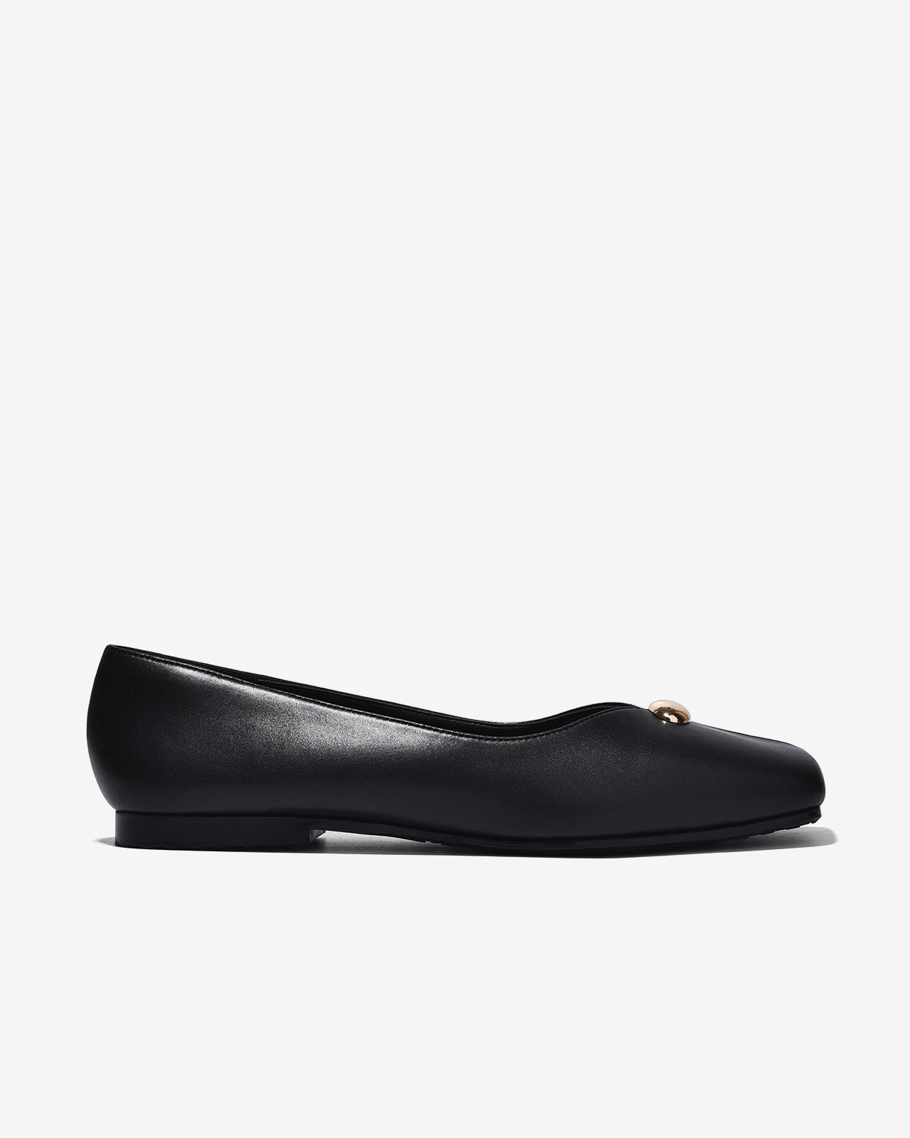 Giày Búp Bê Đông Hải Mũi Vuông Phối Hạt Kim Loại-G81W6Đen Color1First
