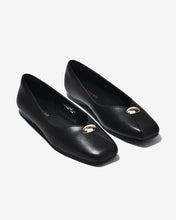 Giày Búp Bê Đông Hải Mũi Vuông Phối Hạt Kim Loại-G81W6Đen Color1