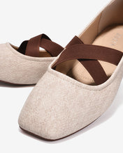 Giày Búp Bê Nữ Zucia Dây Quai Chéo-GHLL1-Kem Color1