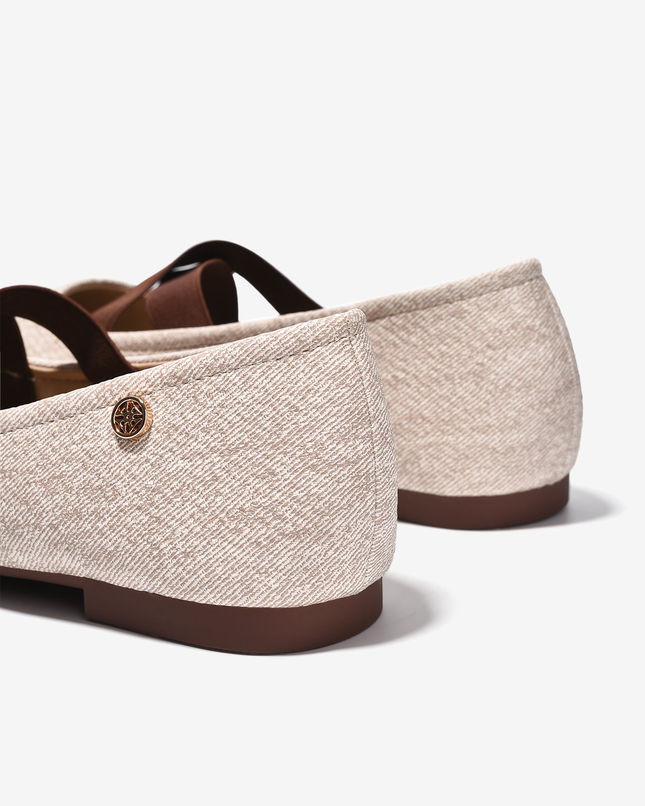 Giày Búp Bê Nữ Zucia Dây Quai Chéo-GHLL1-Kem Color1