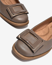 Giày Búp Bê Zucia Khóa Vuông Phối Màu-GHLM2Xám Color1