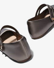 Giày Búp Bê Nữ Zucia Mũi Vuông Quai Đôi Đính Logo-GRXC4-Xám Color1