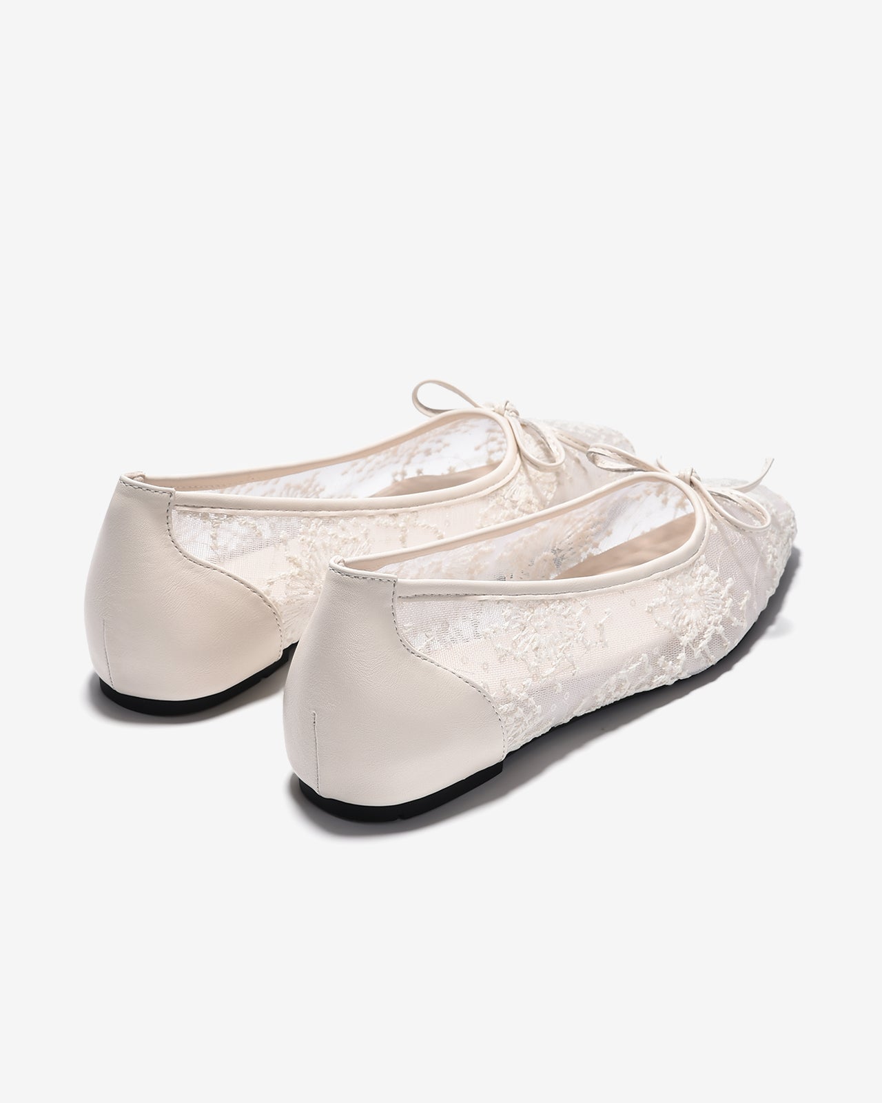 Giày Búp Bê Zucia Vải Ren Thêu Hoa-GTHA9-Trắng Color1