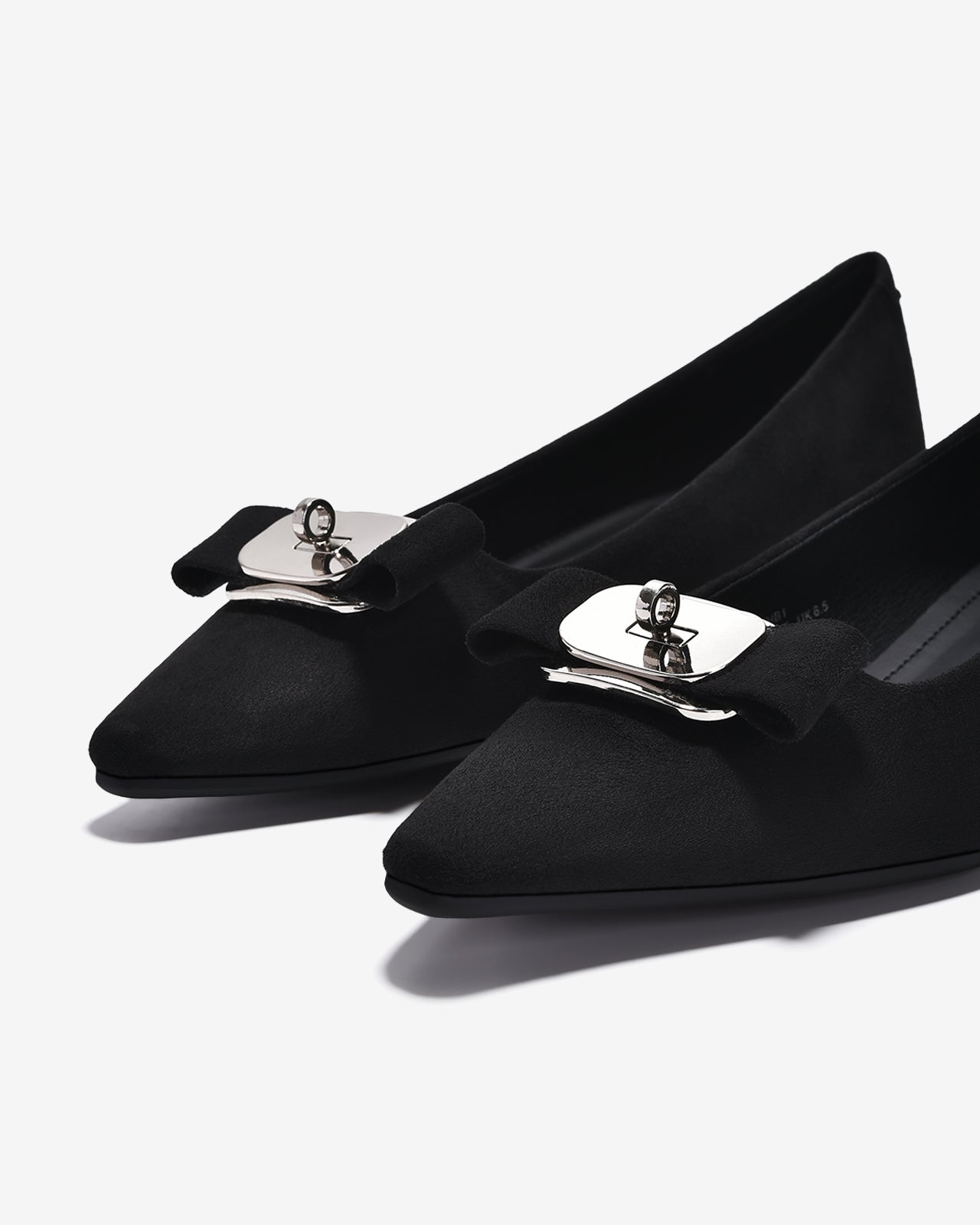 Giày Búp Bê Nữ Zucia Đính Nơ Mũi Nhọn-GTHB1-Đen Color1