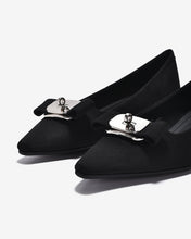 Giày Búp Bê Nữ Zucia Đính Nơ Mũi Nhọn-GTHB1-Đen Color1