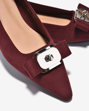 Giày Búp Bê Nữ Zucia Đính Nơ Mũi Nhọn-GTHB1-Đỏ Color1