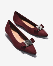 Giày Búp Bê Nữ Zucia Đính Nơ Mũi Nhọn-GTHB1-Đỏ Color1