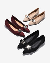 Giày Búp Bê Nữ Zucia Đính Nơ Mũi Nhọn-GTHB1Kem Color1