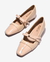 Giày Búp Bê Zucia Đế 5cm Quai Phối Nơ-GTHC4Kem Color1