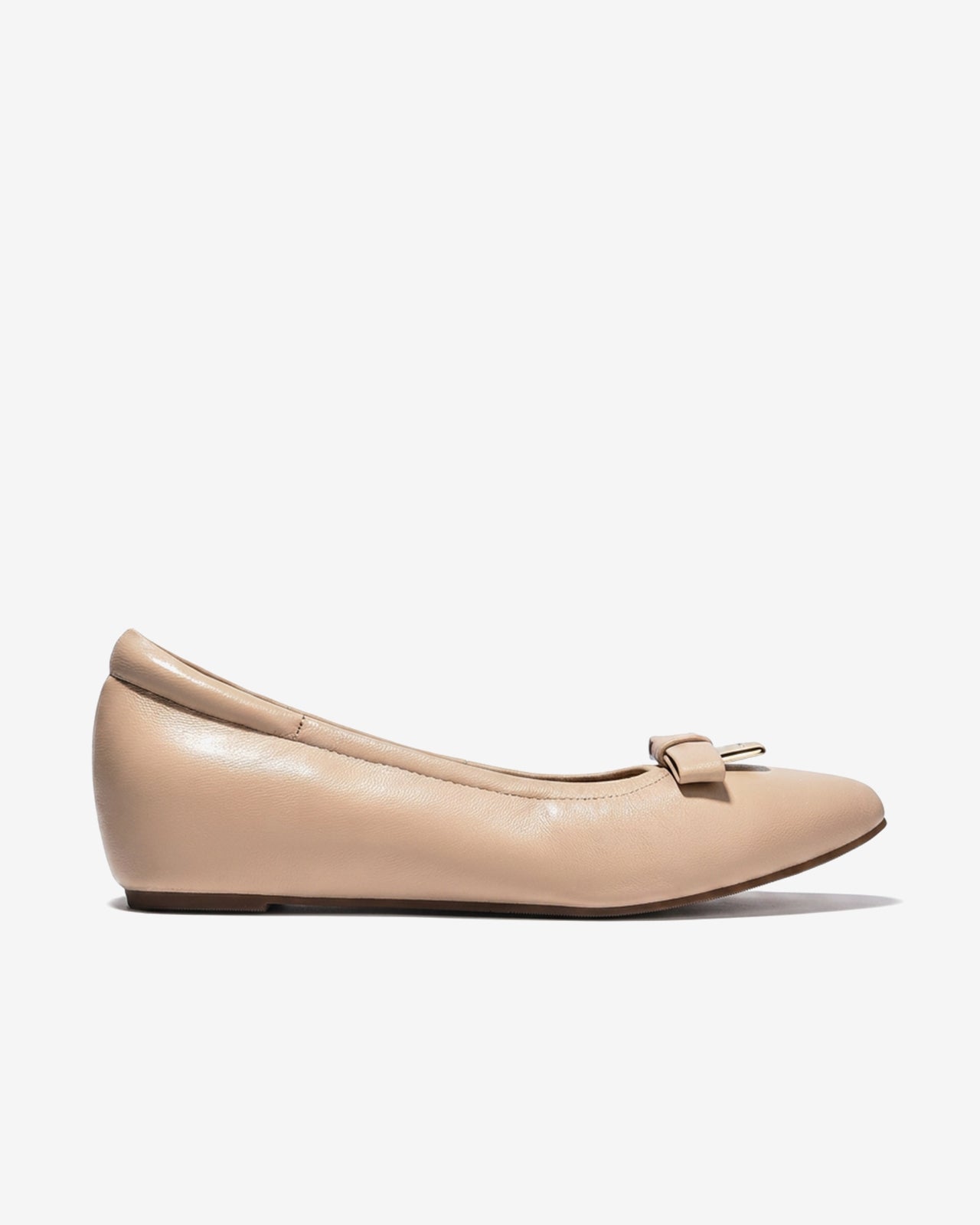Giày Búp Bê Zuciani Mũi Nhọn Khóa Nơ-GSD05Kem Color1First