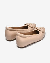 Giày Búp Bê Zuciani Mũi Nhọn Khóa Nơ-GSD05Kem Color1