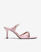 Dép Cao Gót Đông Hải Quai Đôi Ngang Khoá Đính Đá-D81U8-Hồng Color1First