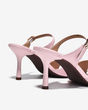 Dép Cao Gót Đông Hải Quai Đôi Ngang Khoá Đính Đá-D81U8-Hồng Color1