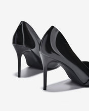 Giày Cao Gót Đông Hải Gót 9CM Họa Tiết Đính Đá-G5852-Đen Bóng Color1