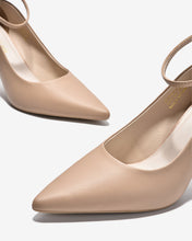 Giày Cao Gót Đông Hải Quai Ankle Strap Đính Logo-G5856-Cafe Color1