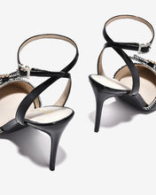 Giày Cao Gót Đông Hải Quai Ankle Strap Nơ Đính Đá-G5859Đen Bóng Color1