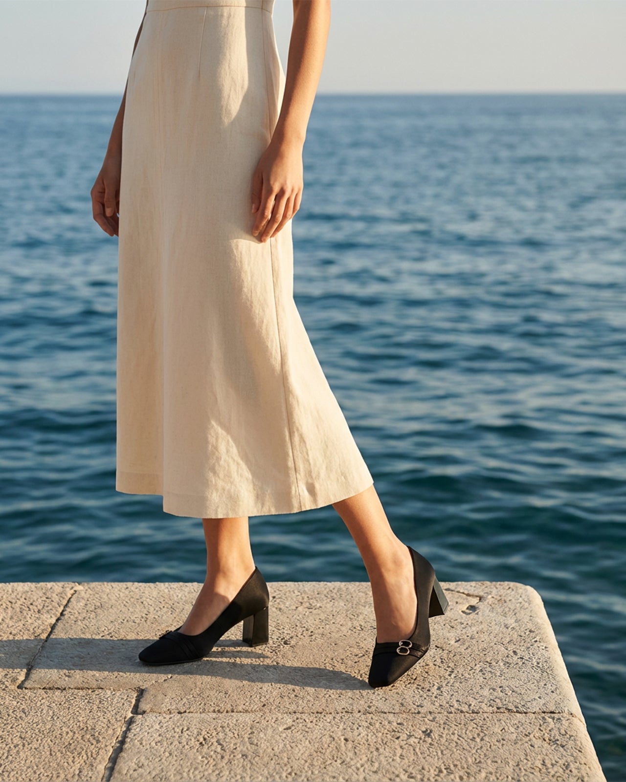 Giày Cao Gót Đông Hải Khóa Đôi-G5863Đen Color1