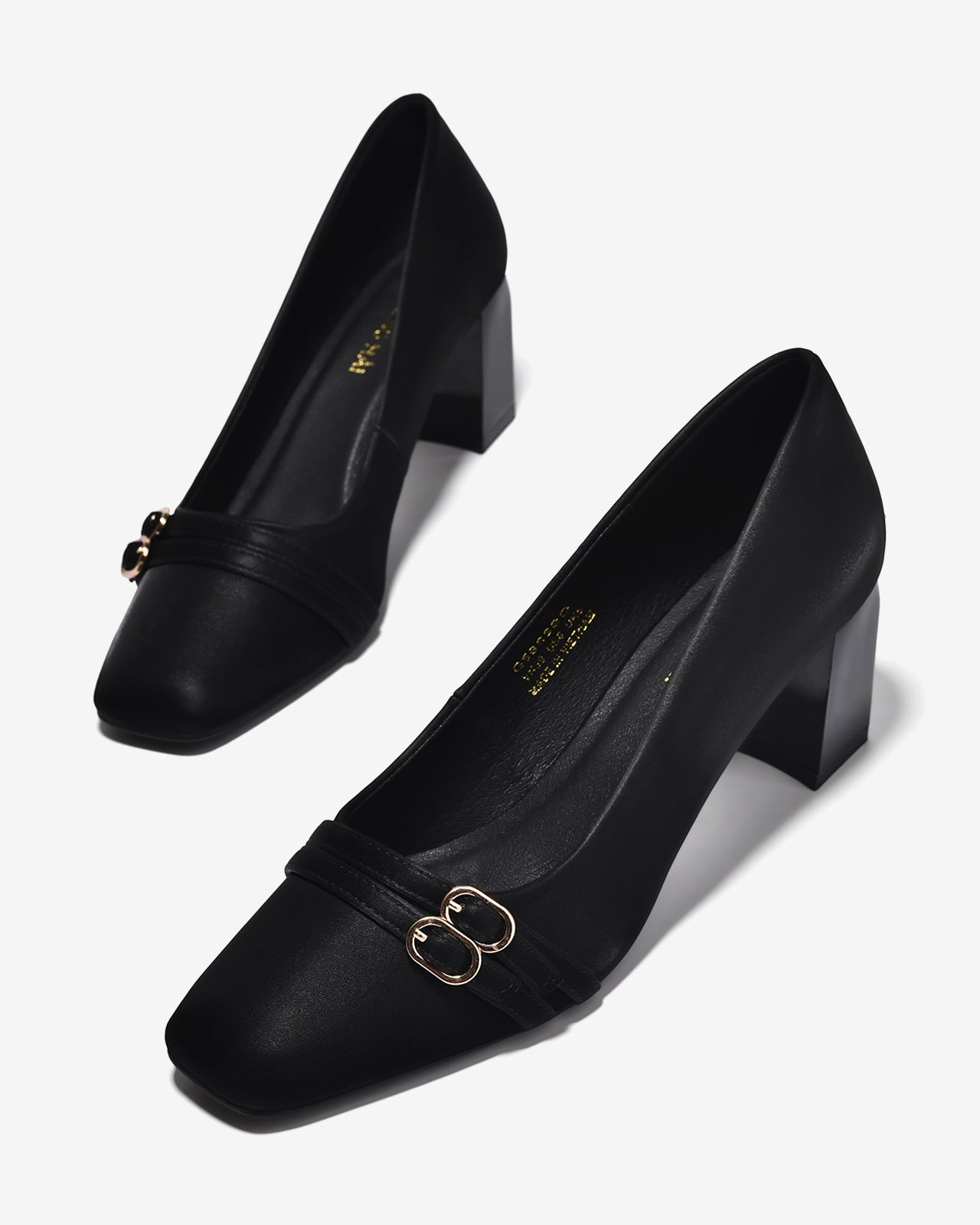 Giày Cao Gót Đông Hải Khóa Đôi-G5863Đen Color1