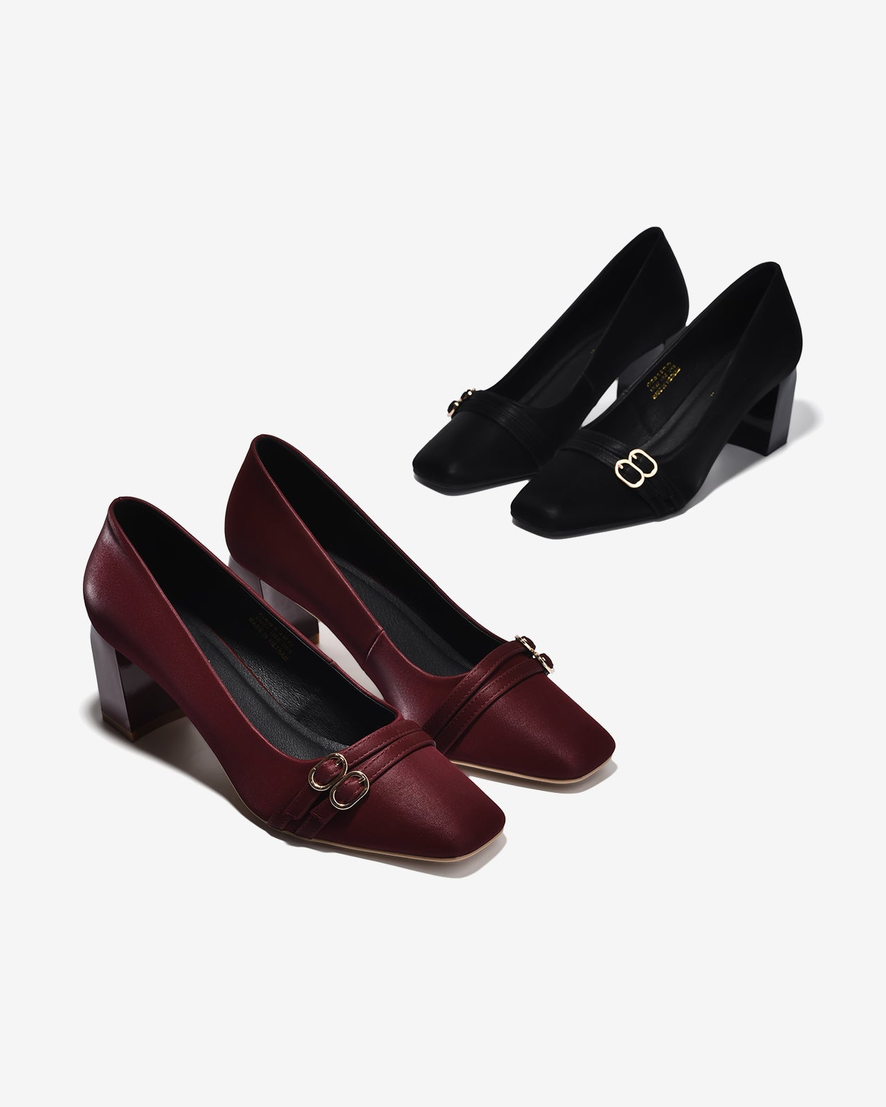 Giày Cao Gót Đông Hải Khóa Đôi-G5863Đen Color1