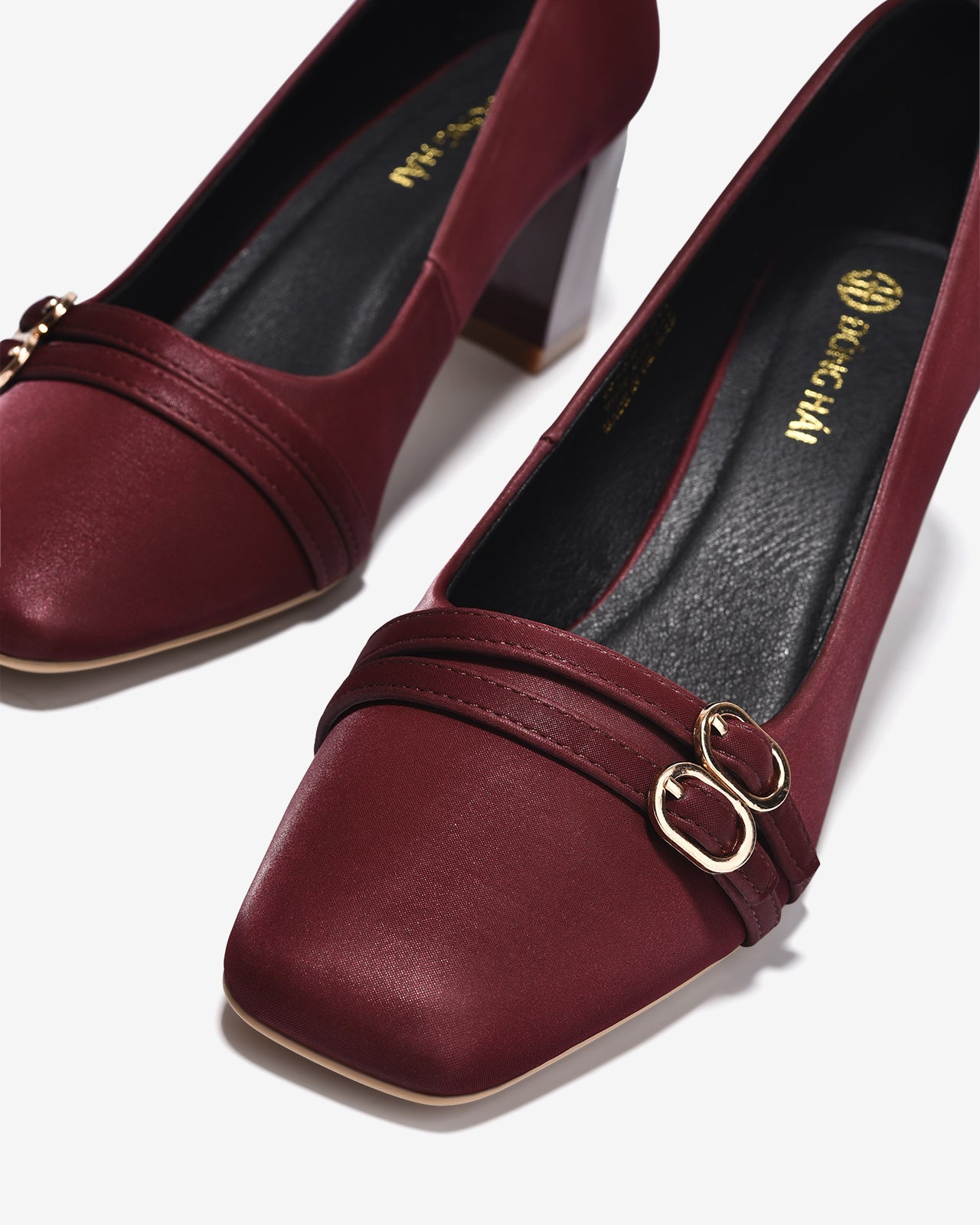 Giày Cao Gót Đông Hải Khóa Đôi-G5863-Đỏ Color1