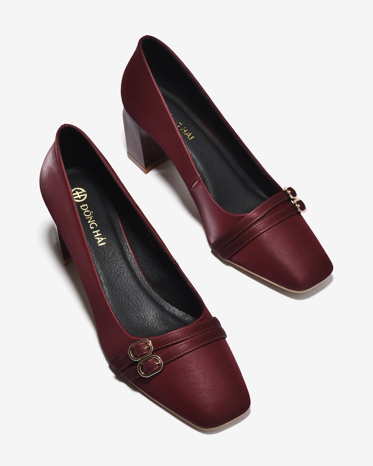 Giày Cao Gót Đông Hải Khóa Đôi-G5863Đỏ Color1