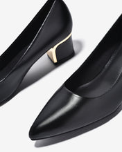 Giày Cao Gót Đông Hải Gót Vuông Mạ Ánh Kim-G5906-Đen Color1