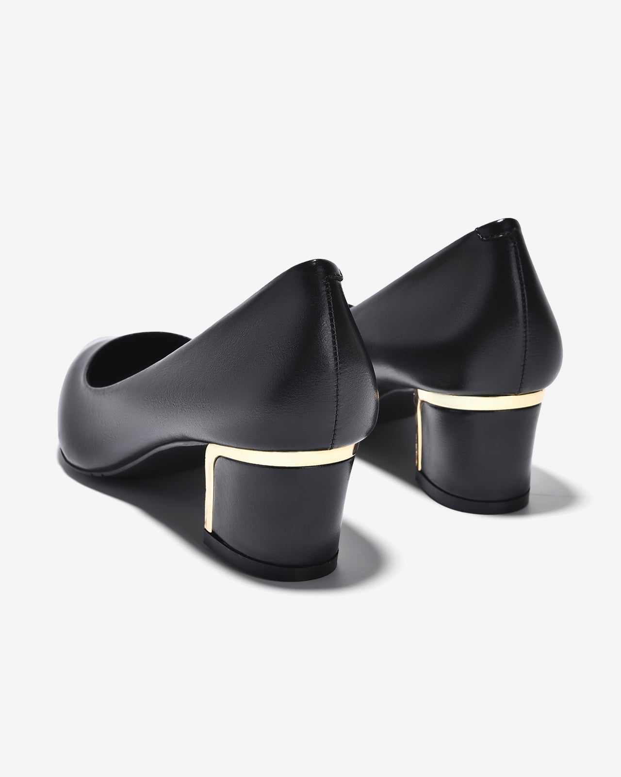 Giày Cao Gót Đông Hải Gót Vuông Mạ Ánh Kim-G5906-Đen Color1