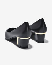 Giày Cao Gót Đông Hải Gót Vuông Mạ Ánh Kim-G5906-Đen Color1