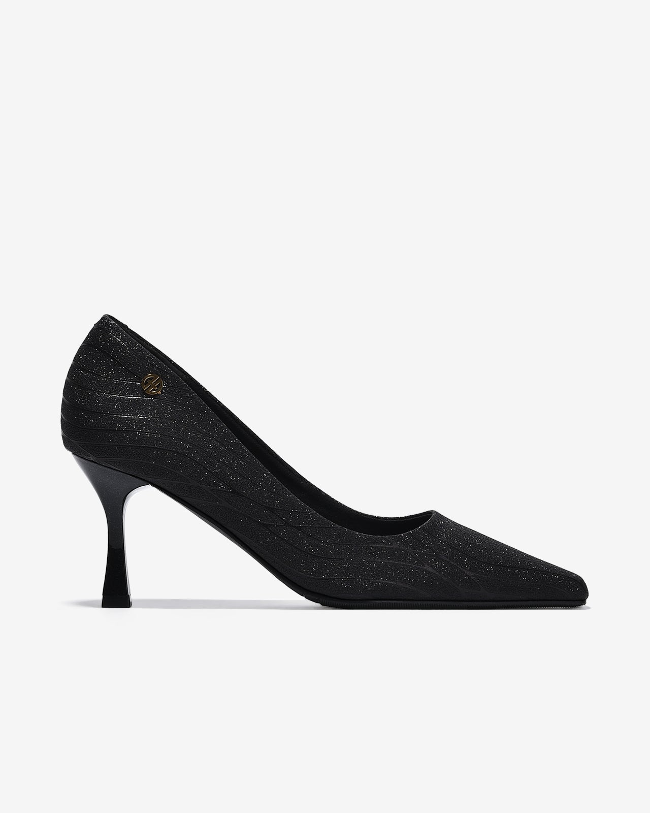 Giày Cao Gót Nữ Đông Hải Ánh Kim Hoạ Tiết Gợn Sóng-G5911-Đen Color1First