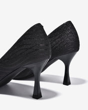 Giày Cao Gót Nữ Đông Hải Ánh Kim Hoạ Tiết Gợn Sóng-G5911Đen Color1