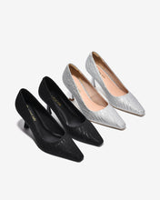 Giày Cao Gót Nữ Đông Hải Ánh Kim Hoạ Tiết Gợn Sóng-G5911Xám Color1