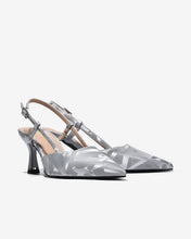 Giày Cao Gót Đông Hải 8cm Slingback Họa Tiết-G5926Xám Color1