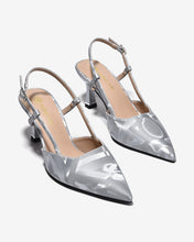 Giày Cao Gót Đông Hải 8cm Slingback Họa Tiết-G5926Xám Color1