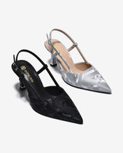 Giày Cao Gót Đông Hải 8cm Slingback Họa Tiết-G5926Xám Color1
