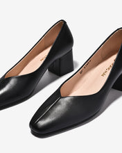 Giày Cao Gót Đông Hải Đế Trụ 6CM Khoét Tim-G7173Đen Color1