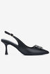 Giày Cao Gót Slingback Đông Hải Mũi Nhọn Đính Đá Lấp Lánh-G81N7Đen Color1First