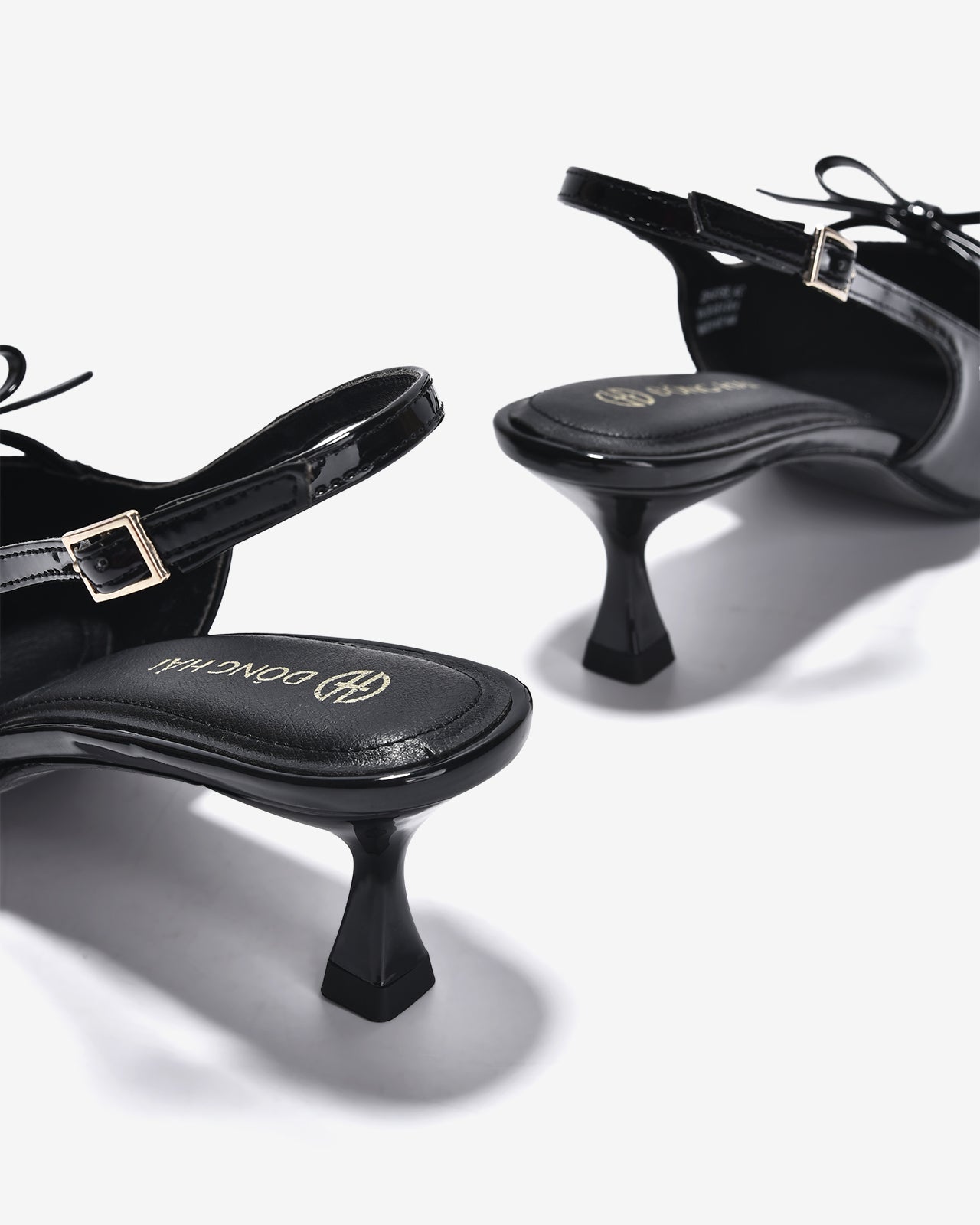Giày Slingback Cao Gót Đông Hải Da Bóng Sang Trọng-G81S9Đen Bóng Color1