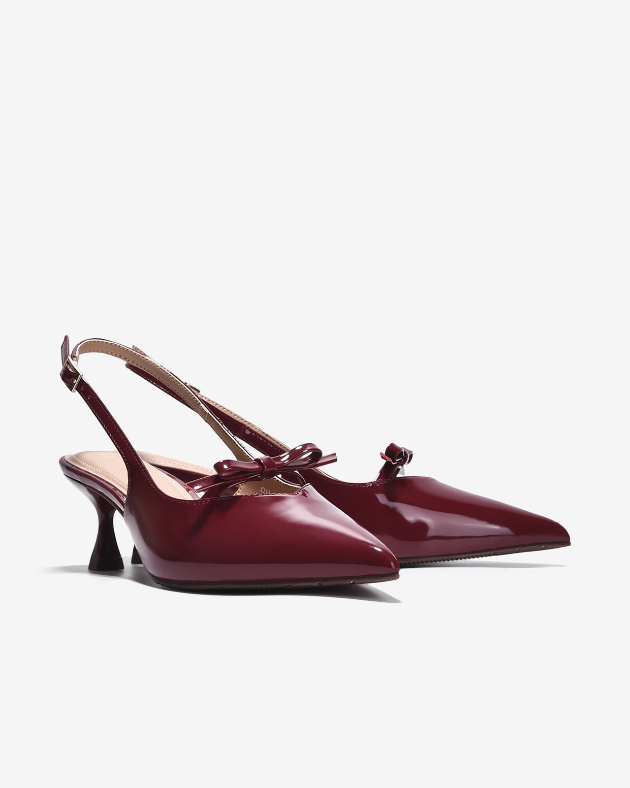 Giày Slingback Cao Gót Đông Hải Da Bóng Sang Trọng-G81S9Đỏ Color1