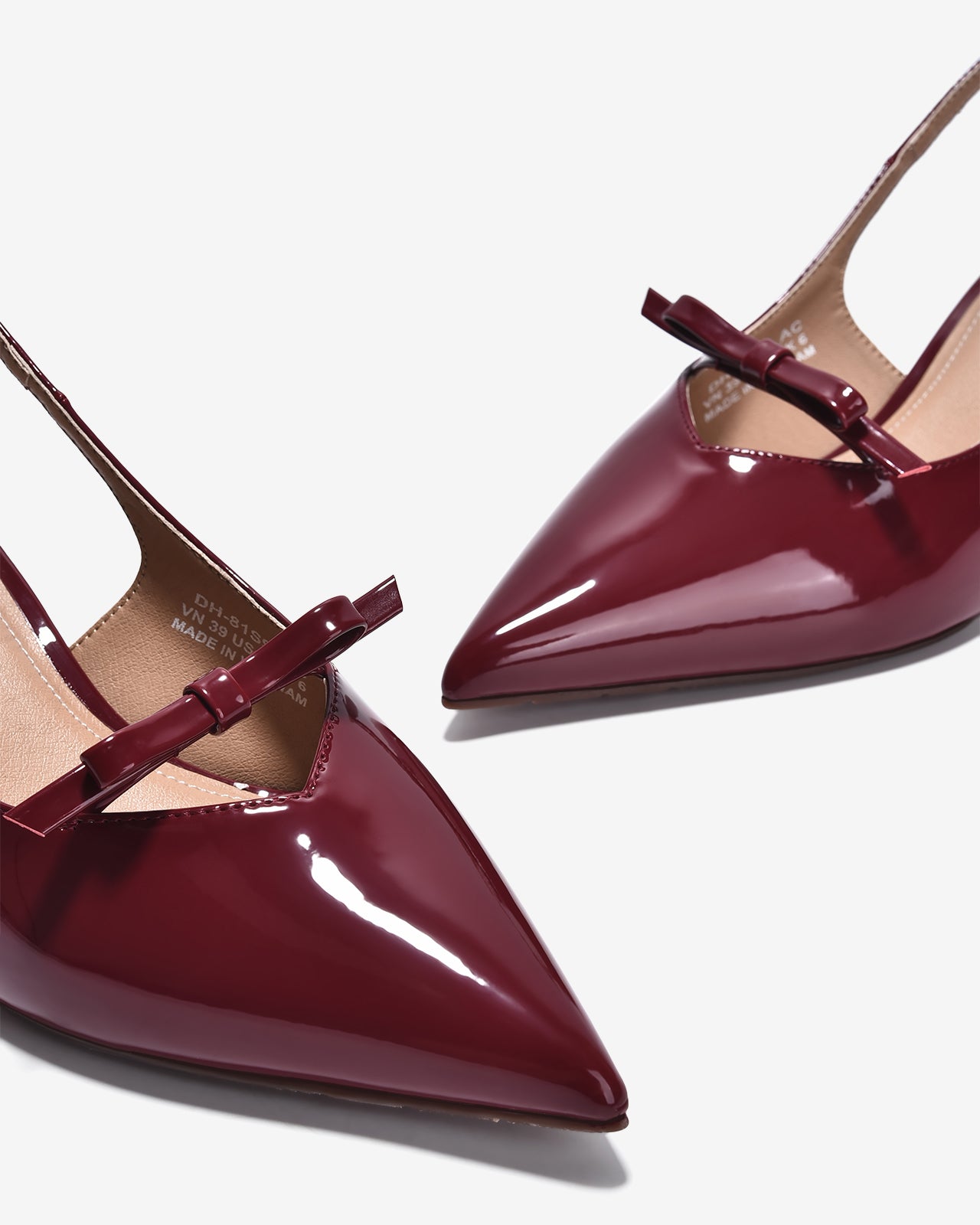 Giày Slingback Cao Gót Đông Hải Da Bóng Sang Trọng-G81S9Đỏ Color1