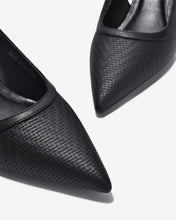 Giày Slingback Cao Gót Đông Hải Quai Đan Phối Màu-G81T5Đen Color1