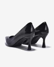 Giày Cao Gót Đông Hải Gót Nhọn Da Bóng Gót 7cm-G81T6Đen Bóng Color1