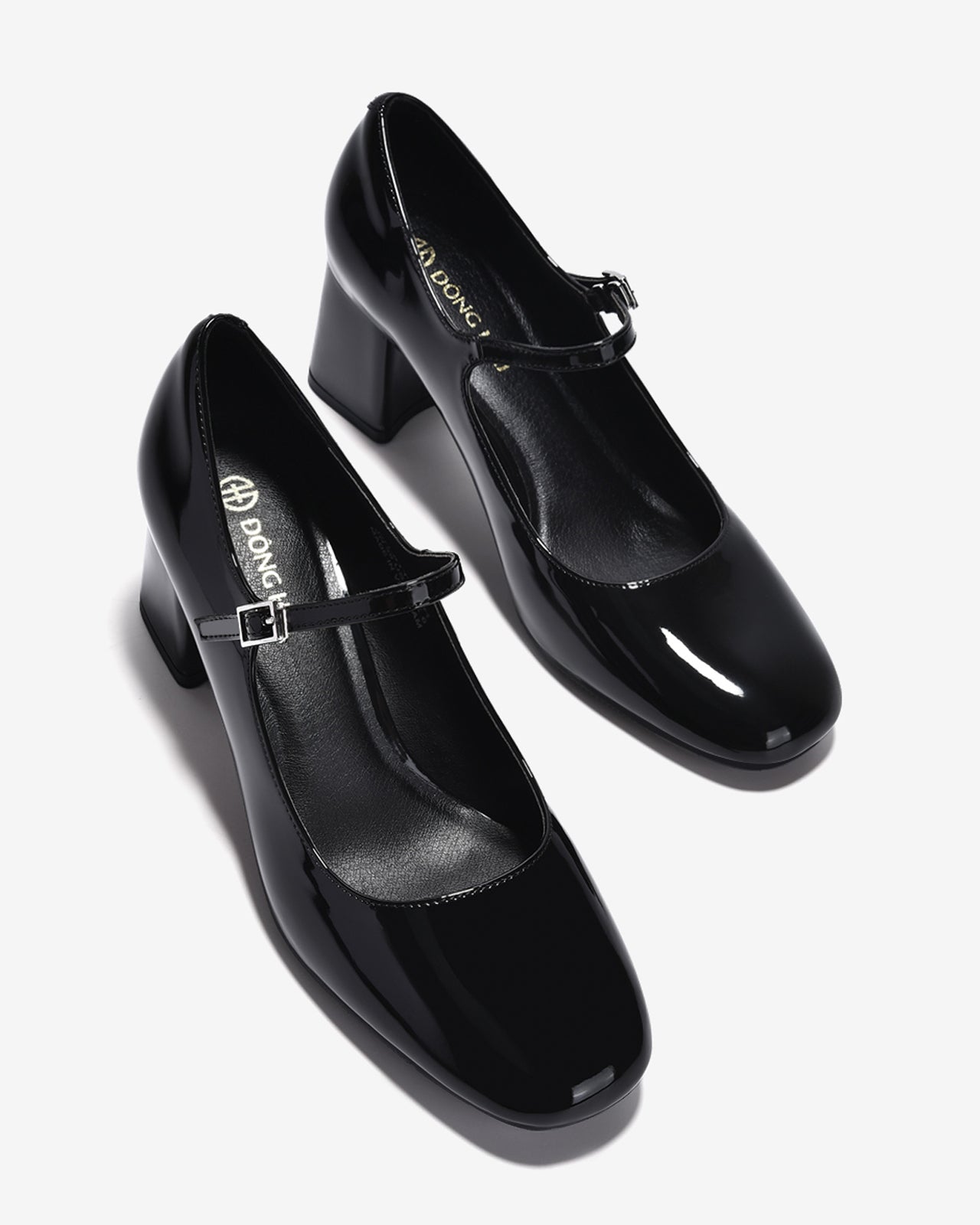 Giày Cao Gót Đông Hải Mary Jane Cổ Điển-G81T7-Đen Bóng Color1