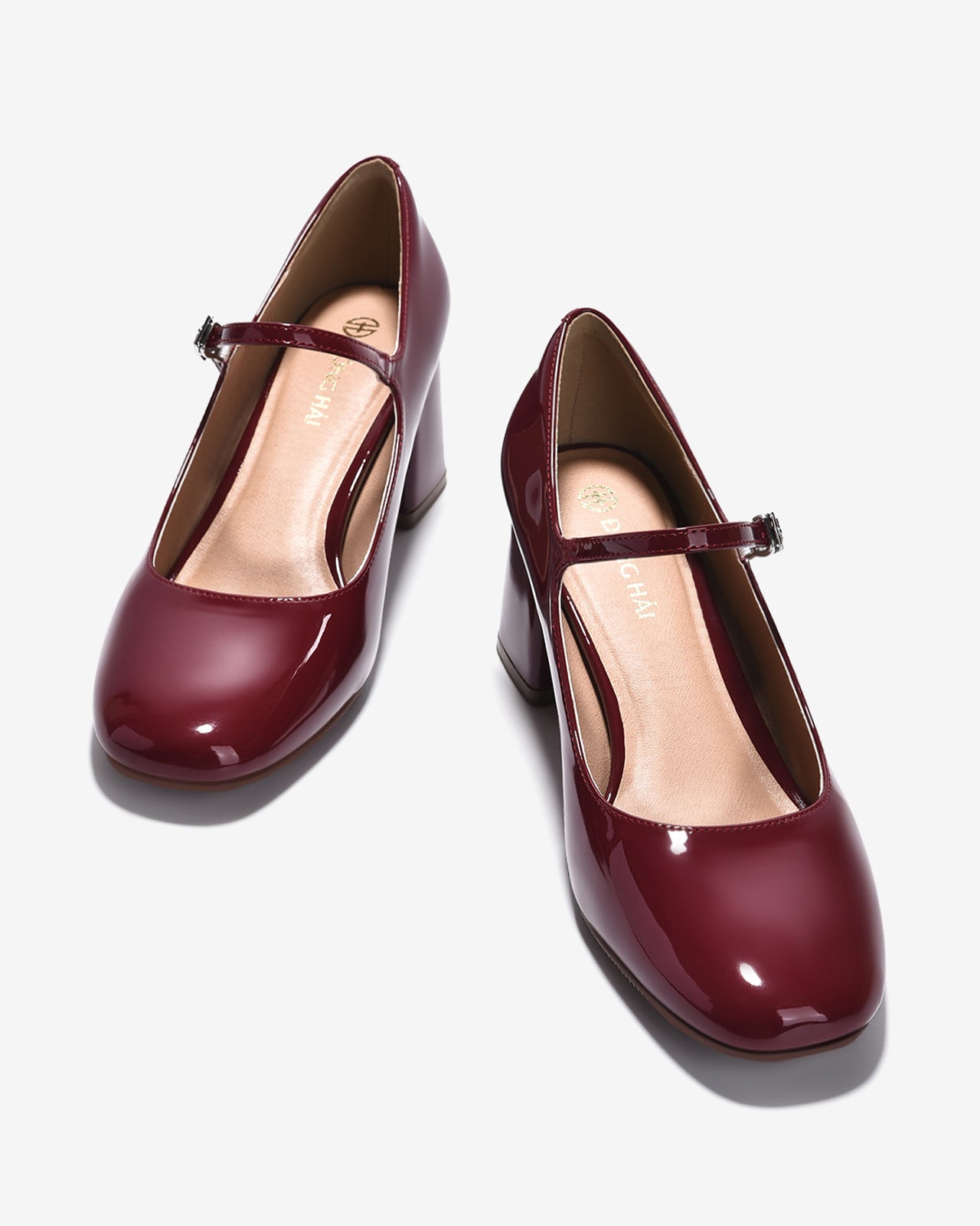 Giày Cao Gót Đông Hải Mary Jane Cổ Điển-G81T7-Đỏ Color1