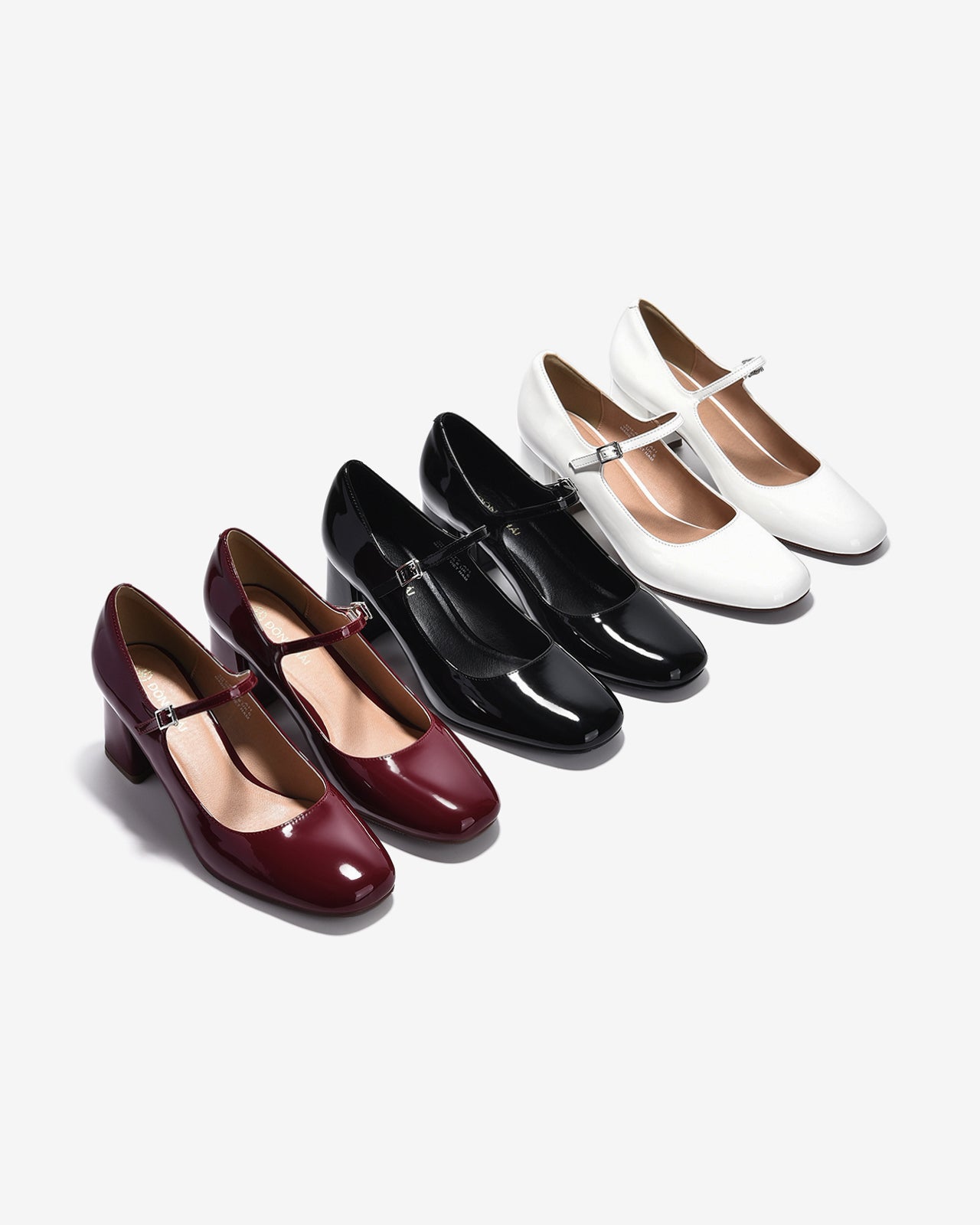 Giày Cao Gót Đông Hải Mary Jane Cổ Điển-G81T7-Đỏ Color1
